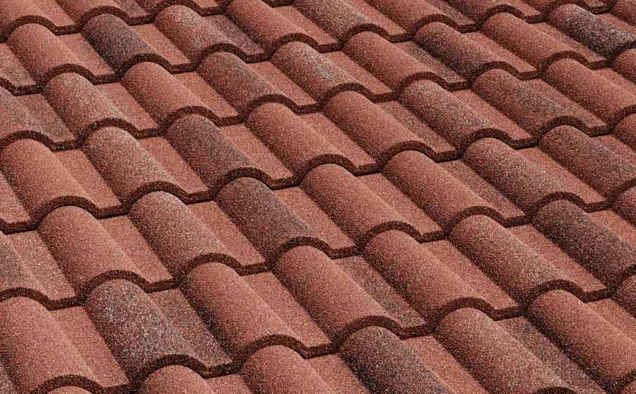 Композитная черепица рядовая AeroDek Firenze цвет Средиземноморская терракота (12)